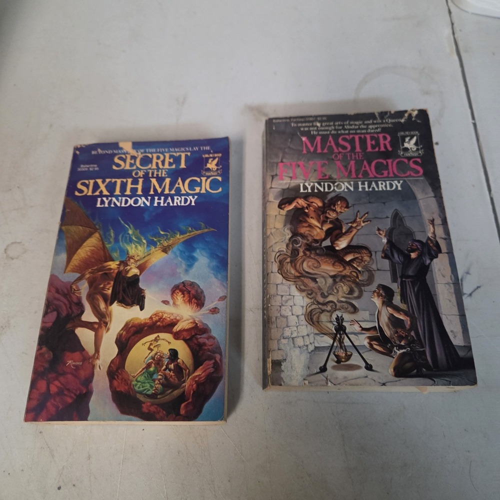 Lyndon Hardy Magic by the Numbers 2 Book Lot Master Five Magics Secret Sixth PB
